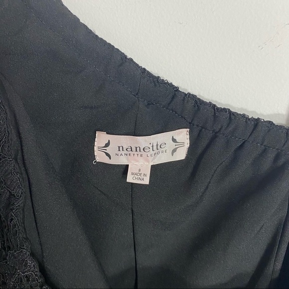 Nanette Lepore Black Lace One Shoulder Dress NWT Sz 8 - Picture 10 of 11